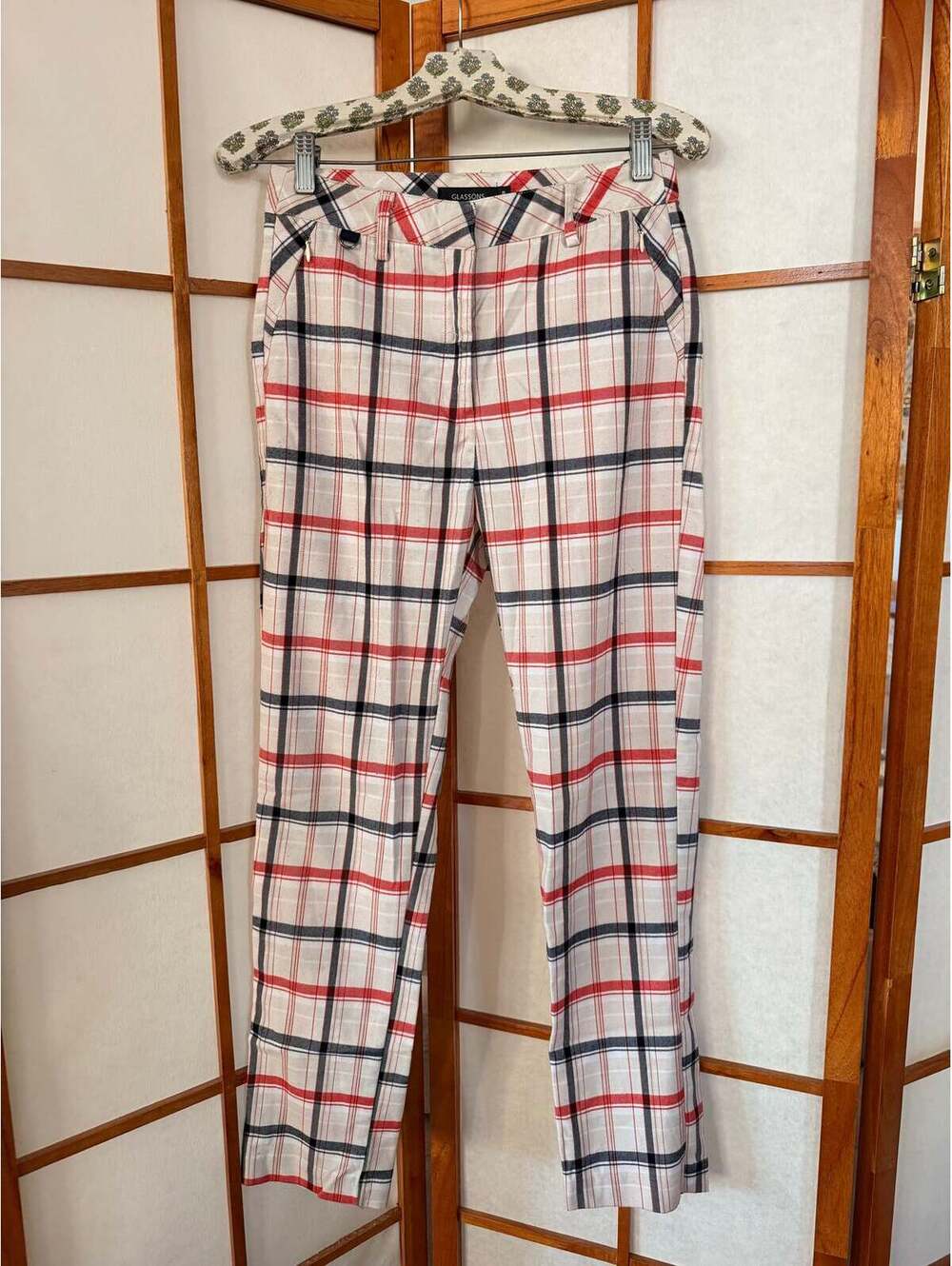 Plaid Tight Pants - Picture 3 of 5